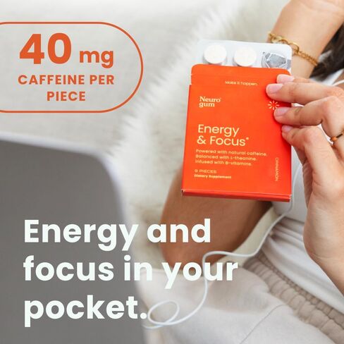 NeuroGum الطاقة والتركيز، القرفة، 12 عبوة، 9 قطع لكل منهما in Kuwait