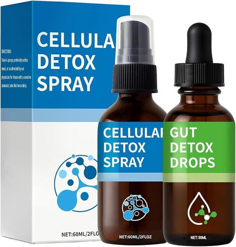 Aacnre Zeolite Detox Pack, Zeolite Drops for Detox & Cleanse, Clinoptilolite Drops & Spray for Heavy Metal Support, Gut Health for Adults in Saudi Arabia