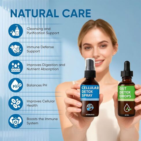 Aacnre Zeolite Detox Pack, Zeolite Drops for Detox & Cleanse, Clinoptilolite Drops & Spray for Heavy Metal Support, Gut Health for Adults in Saudi Arabia