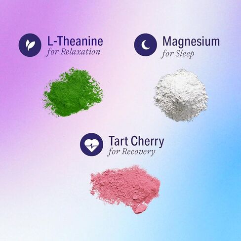 Nite Nectar Magnesium Glycinate Powder مكمل لتعزيز النوم - عبوات مزيج مشروب موكتيل سليبي مع تارت الكرز والل-ثيانين للاسترخاء الهادئ - خالية من السكر والميلاتونين، تم اختبارها معمليًا - 12 قطعة in Saudi Arabia