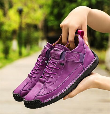 SWZEC Women's Handmade Leather Orthopedic Shoes in Saudi Arabia