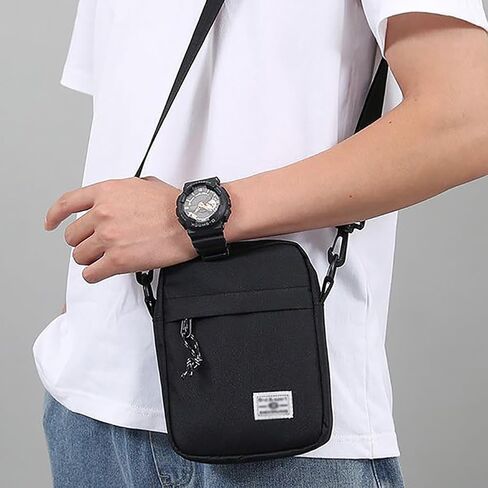 GSHLLO رجل الهاتف المحمول حقائب كتف انغلق Crossbody الهاتف الخليوي الحقيبة معلقة الهاتف محفظة المحفظة حقيبة يد الرقبة الحقائب in Kuwait