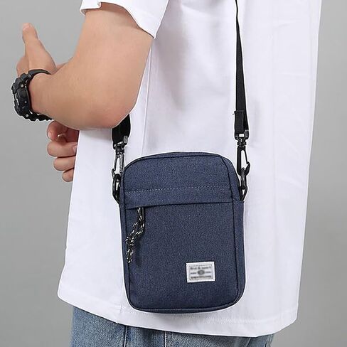 GSHLLO رجل الهاتف المحمول حقائب كتف انغلق Crossbody الهاتف الخليوي الحقيبة معلقة الهاتف محفظة المحفظة حقيبة يد الرقبة الحقائب in Kuwait