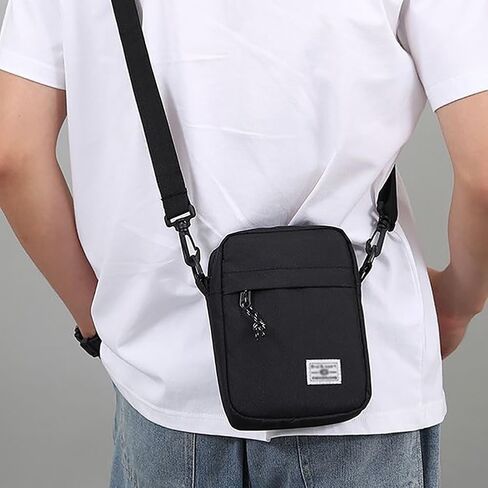 GSHLLO رجل الهاتف المحمول حقائب كتف انغلق Crossbody الهاتف الخليوي الحقيبة معلقة الهاتف محفظة المحفظة حقيبة يد الرقبة الحقائب in Kuwait
