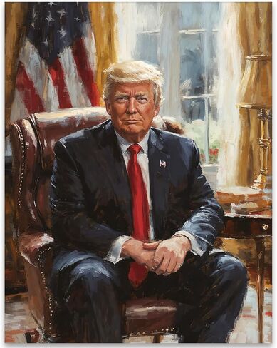 Donald Trump Presidential Portrait - 11x14 Unframed Print - Patriotic Wall Art & Political Office Decor - Iconic Historical Poster of 45th U.S. President - Strength & Leadership Artwork in Saudi Arabia