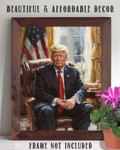 Donald Trump Presidential Portrait - 11x14 Unframed Print - Patriotic Wall Art & Political Office Decor - Iconic Historical Poster of 45th U.S. President - Strength & Leadership Artwork in Saudi Arabia