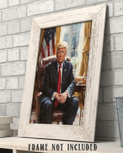 Donald Trump Presidential Portrait - 11x14 Unframed Print - Patriotic Wall Art & Political Office Decor - Iconic Historical Poster of 45th U.S. President - Strength & Leadership Artwork in Saudi Arabia