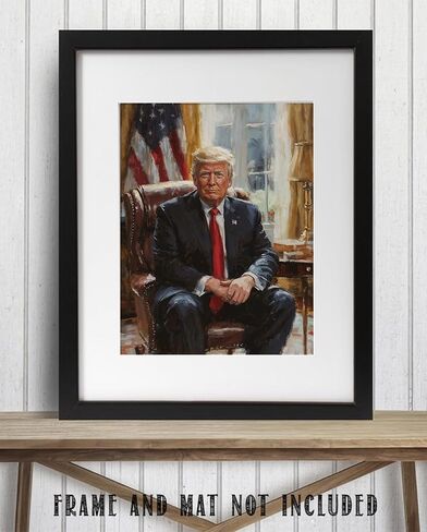 Donald Trump Presidential Portrait - 11x14 Unframed Print - Patriotic Wall Art & Political Office Decor - Iconic Historical Poster of 45th U.S. President - Strength & Leadership Artwork in Saudi Arabia