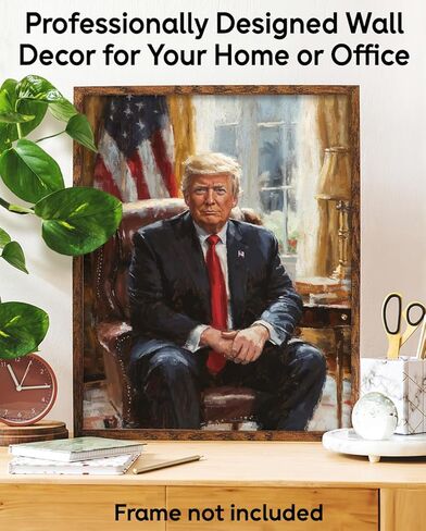 Donald Trump Presidential Portrait - 11x14 Unframed Print - Patriotic Wall Art & Political Office Decor - Iconic Historical Poster of 45th U.S. President - Strength & Leadership Artwork in Saudi Arabia