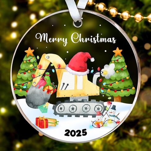 زخرفة عيد الميلاد الميكانيكية من HEXMOZ 2025 - هدايا ميكانيكية رائعة للرجال - زخارف أدوات للفنيين، أفكار هدايا مضحكة لعيد الميلاد - تبادل هدايا الحلي الأكريليكية، ديكور عيد الميلاد in Kuwait