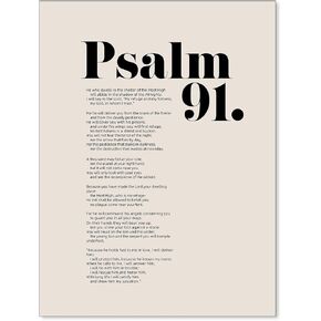 OMANI Bible Verses Psalm 91 Wall Art Christian Positive Quote Scripture Posters Modern Inspirational Affirmation Canvas Prints for Church Wall Decor 12X16 inch Unframed in Saudi Arabia
