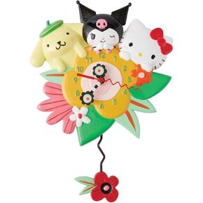 Enesco Allen Designs Sanrio Hello Kitty and Friends ساعة حائط بندول، 8.07 بوصة، متعددة الألوان in Saudi Arabia