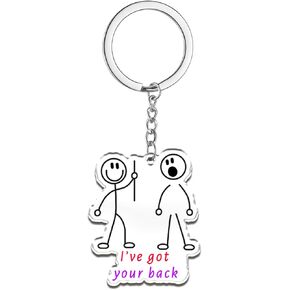QuLuvaeri Funny Friendship Gifts Acrylic keychains Best Friend Keychain for Friends BFF Besties I Got Your Back Keychain in Saudi Arabia