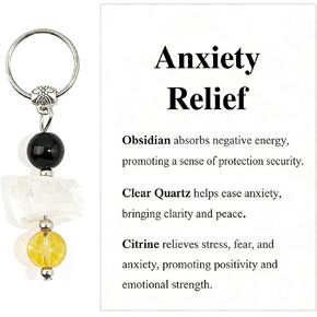 BIIQAKOO سلسلة مفاتيح مصنوعة يدويًا من الكريستال الطبيعي هدية لبدايات جديدة ووظيفة جديدة، سلاسل مفاتيح من أحجار الشفاء للنساء in Kuwait