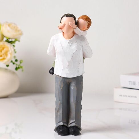 هدايا BUTILIVEEN الجد - هدية عيد ميلاد الجد في عيد الأب، تماثيل من الراتنج للجد والحفيد مقاس 8 بوصة in Kuwait