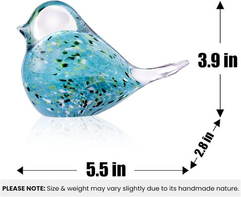 ORRFIDDY Glass Bird Figurines Art Collectible Ornaments Statue Figurines Paperweight Modern Handmade Sculpture Home Decor in Saudi Arabia