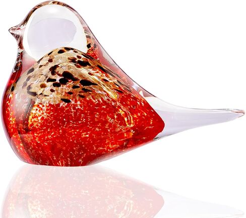 ORRFIDDY Glass Bird Figurines Art Collectible Ornaments Statue Figurines Paperweight Modern Handmade Sculpture Home Decor in Saudi Arabia
