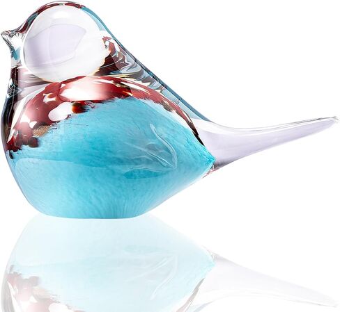 ORRFIDDY Glass Bird Figurines Art Collectible Ornaments Statue Figurines Paperweight Modern Handmade Sculpture Home Decor in Saudi Arabia