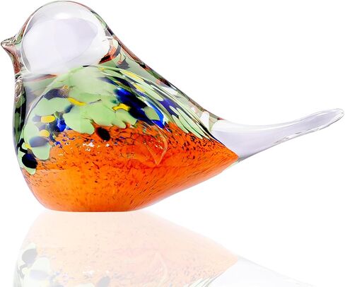 ORRFIDDY Glass Bird Figurines Art Collectible Ornaments Statue Figurines Paperweight Modern Handmade Sculpture Home Decor in Saudi Arabia
