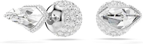 Swarovski Lucent stud earrings, Pavé, Ball, Clear, Rhodium Finish in Saudi Arabia