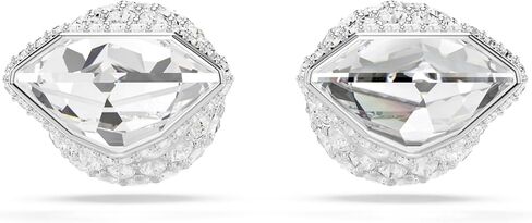 Swarovski Lucent stud earrings, Pavé, Ball, Clear, Rhodium Finish in Saudi Arabia