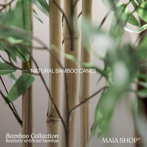 Maia Shop نبات شجرة الخيزران الاصطناعي مقاس 71 بوصة للمنزل أو الشقة أو المكتب - نباتات داخلية وهمية واقعية لغرفة المعيشة أو غرفة النوم أو الحمام أو المدخل أو الفناء - نباتات خضراء صناعية لديكور المنزل in Saudi Arabia
