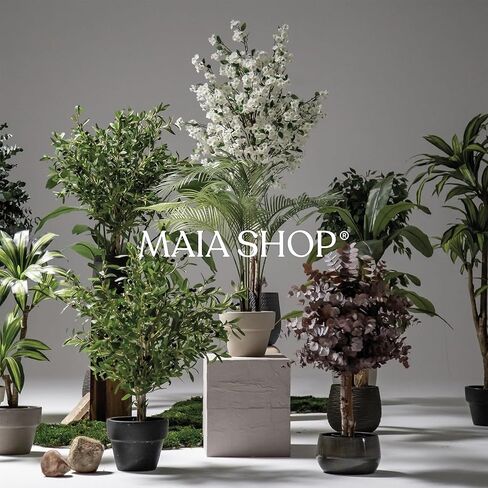 Maia Shop نبات شجرة الخيزران الاصطناعي مقاس 71 بوصة للمنزل أو الشقة أو المكتب - نباتات داخلية وهمية واقعية لغرفة المعيشة أو غرفة النوم أو الحمام أو المدخل أو الفناء - نباتات خضراء صناعية لديكور المنزل in Saudi Arabia