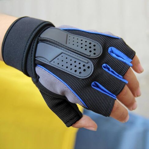 1 Pair Medium Size Fitness Gloves, Sports Half Finger Gloves, Suitable for Weightlifting, Iron Rolling, Gym Equipment Training, Suitable for Both Men and Women in Saudi Arabia