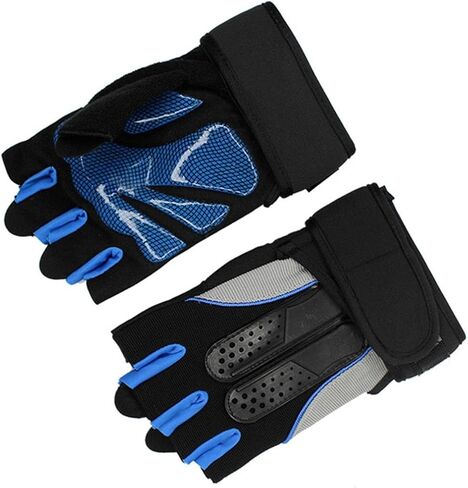 1 Pair Medium Size Fitness Gloves, Sports Half Finger Gloves, Suitable for Weightlifting, Iron Rolling, Gym Equipment Training, Suitable for Both Men and Women in Saudi Arabia