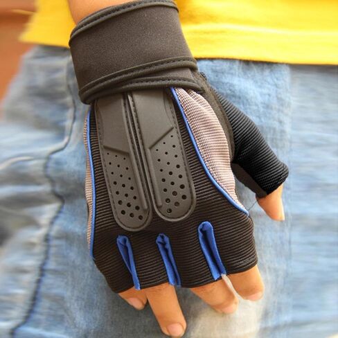 1 Pair Medium Size Fitness Gloves, Sports Half Finger Gloves, Suitable for Weightlifting, Iron Rolling, Gym Equipment Training, Suitable for Both Men and Women in Saudi Arabia