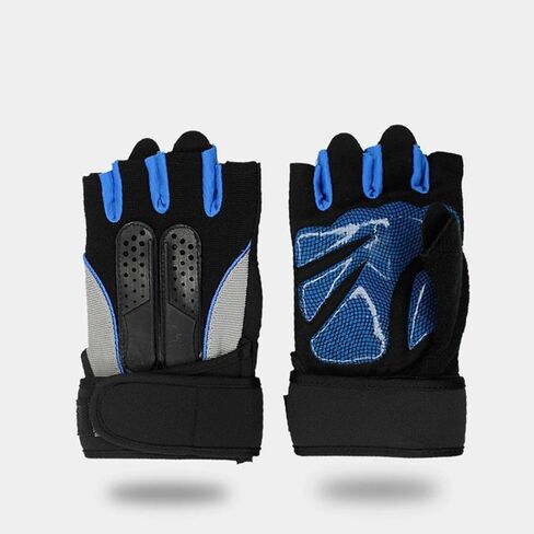 1 Pair Medium Size Fitness Gloves, Sports Half Finger Gloves, Suitable for Weightlifting, Iron Rolling, Gym Equipment Training, Suitable for Both Men and Women in Saudi Arabia