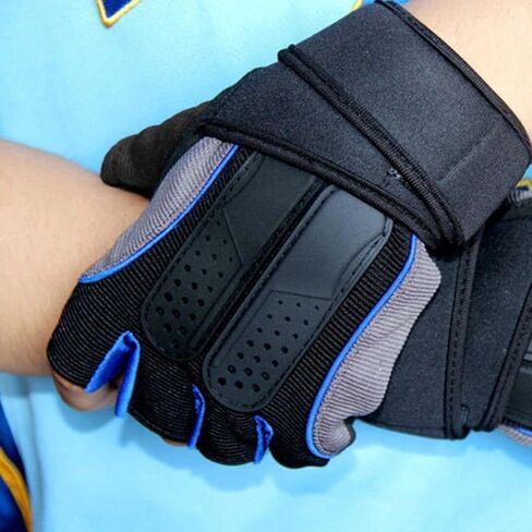 1 Pair Medium Size Fitness Gloves, Sports Half Finger Gloves, Suitable for Weightlifting, Iron Rolling, Gym Equipment Training, Suitable for Both Men and Women in Saudi Arabia