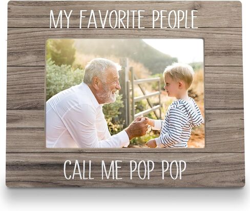 FLDAS Pop Pop Picture Frame 8x10, Grandpa Picture Frames, Grandpa Gifts from Grandkids, Gifts for PopPop Fathers Day from Grandson Granddaughter, My Favorite People Call Me Pop Pop Photo Frame 5X7 in Saudi Arabia
