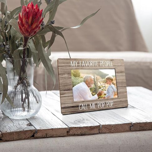 FLDAS Pop Pop Picture Frame 8x10, Grandpa Picture Frames, Grandpa Gifts from Grandkids, Gifts for PopPop Fathers Day from Grandson Granddaughter, My Favorite People Call Me Pop Pop Photo Frame 5X7 in Saudi Arabia
