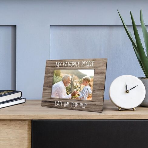 FLDAS Pop Pop Picture Frame 8x10, Grandpa Picture Frames, Grandpa Gifts from Grandkids, Gifts for PopPop Fathers Day from Grandson Granddaughter, My Favorite People Call Me Pop Pop Photo Frame 5X7 in Saudi Arabia