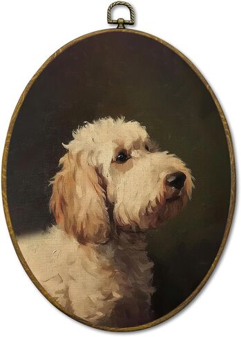Mcehtle Vintage Golden Retriever Wall Art Decor, Moody Rustic Dog Lover Gift Framed Canvas Prints 8.6x11.4, Countryside Cottagecore Decor for Farmhouse Cabin Gallery Wall Hanging Artwork Decorations in Saudi Arabia