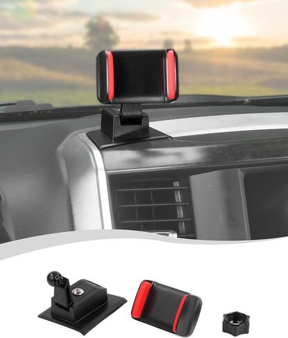 Hoolcar Phone Holder Mount Dash Multi-Mount Phone Kit with Storage Box Compatible with Dodge Ram 2018-2023, Interior Accessories in Kuwait