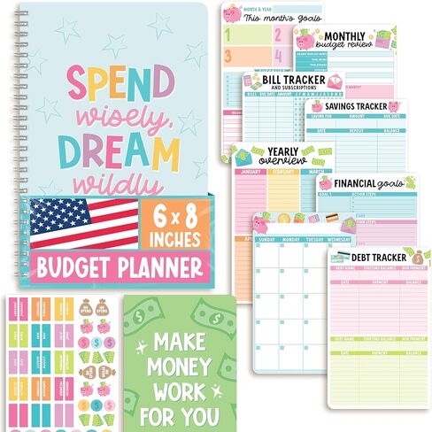 Colorful Monthly Budget Planner 2025-2026 - Financial Planner Organizer Budget Book Planner, 2025 Budget Planner And Monthly Bill Organizer, Bill Book Organizer, Bill Tracker Notebook, Budgeting Book in Saudi Arabia