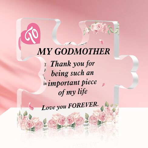 Godfather Gift God Father Gifts for Men Acrylic Puzzle, Godfather Gift from Godchild for Godpops Birthday Anniversary Christmas Valentines, 'Thank You' Desktop Decorations Home Decorations Ornaments in Saudi Arabia