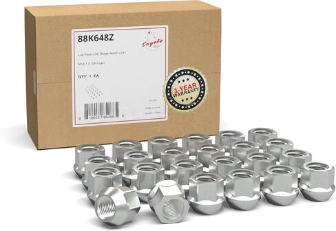 Wheel Accessories Parts 24 Pcs M14x1.5 14x1.5 Thread Open End Bulge Acorn 21mm 0.83" Long Lug Nuts Zinc 7/8" 22mm Hex Fits Chevy Silverado 1500 Tahoe ｜ GMC Sierra 1500 ｜ Ram 1500 in Saudi Arabia