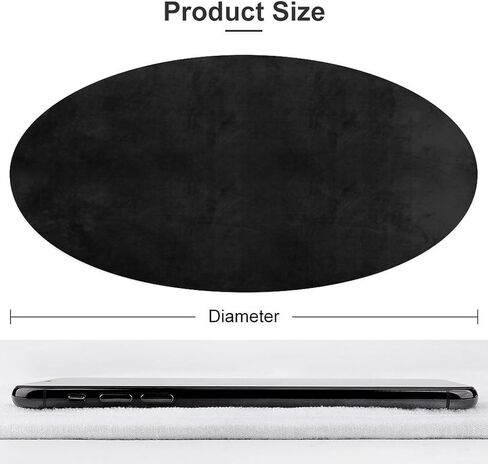 Custom Circular FloorMats with Photo, Customized Circle Rug for Bedroom, Design Round Rug with Picture Text Logo, Personalized Rugs for Home Decoration Welcome Rug, PureBlack, 24" in Saudi Arabia