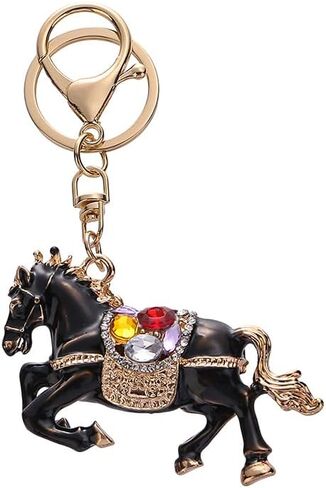 1PCS Shinny Horse Keychain Rhinestone Pony Charm for Purse Handbags Bag Accessories Car Key Pendant in Saudi Arabia