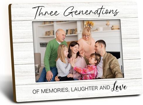 إطار صور Foyoulame Four Generations 4x6، إطار صور خشبي لأربعة أجيال، هدايا عيد الأم للأب للعائلات، يستمر الحب على إطارات الصور المزخرفة لديكور مكتب الطاولة in Kuwait