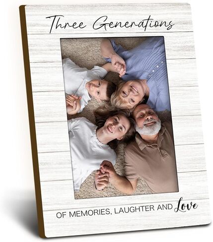 إطار صور Foyoulame Four Generations 4x6، إطار صور خشبي لأربعة أجيال، هدايا عيد الأم للأب للعائلات، يستمر الحب على إطارات الصور المزخرفة لديكور مكتب الطاولة in Kuwait