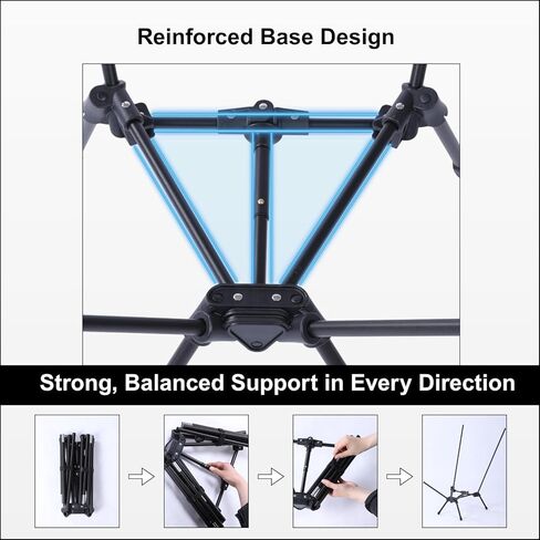 Portable Lightweight Folding Camping Chair – High Back, Pillow, Arm Flaps, Side Pockets – Compact Chair for Motorcycle, RV, Festival, Travel – Black in Saudi Arabia