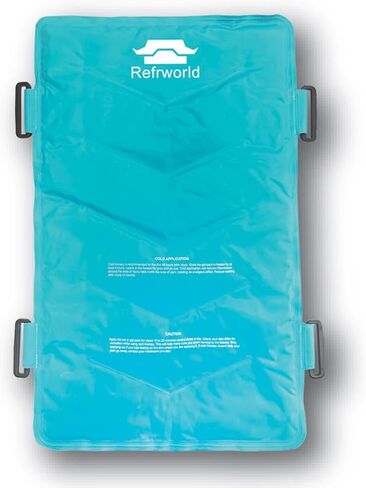 Refrworld XXL حزمة ثلج باردة طويلة الأمد لتخفيف آلام الظهر بالكامل - حزمة ثلج جل قابلة لإعادة الاستخدام للكتف والورك والفخذ والساق - 21 بوصة × 13 بوصة Robin's Egg Blue in Saudi Arabia