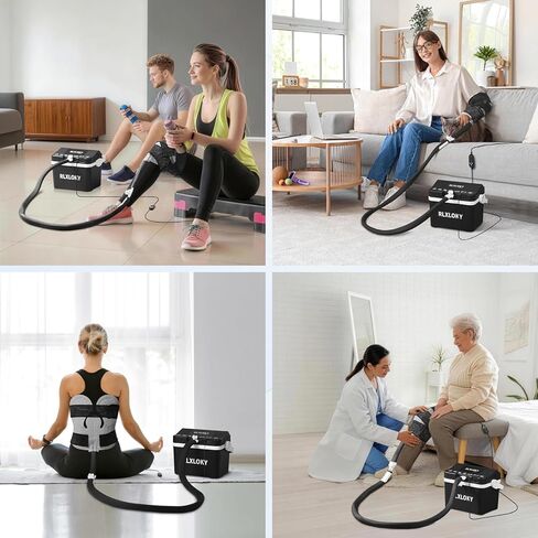 RLXLOKY 2.0 وحدة العلاج البارد الأساسية مع مؤقت قابل للبرمجة، آلة ثلج للركبة والكتف بعد الجراحة، نظام العلاج البارد مع حزمة ثلج عالمية للركبة والكتف والورك والساق والورك in Kuwait