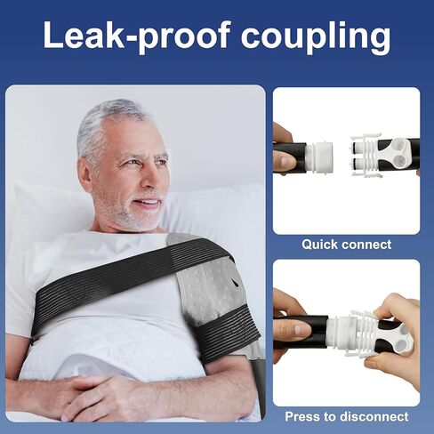 RLXLOKY 2.0 وحدة العلاج البارد الأساسية مع مؤقت قابل للبرمجة، آلة ثلج للركبة والكتف بعد الجراحة، نظام العلاج البارد مع حزمة ثلج عالمية للركبة والكتف والورك والساق والورك in Kuwait