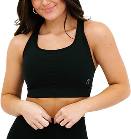 Coral Reef Swim High Support Sports Bra – Adjustable Band and Stylish Cut-Out Back - Black (XXS - 3XL) in Saudi Arabia