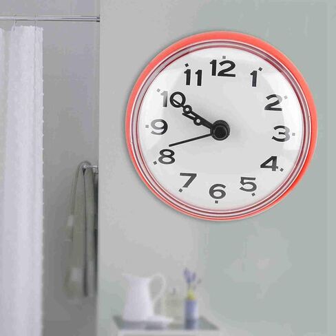 Bathroom Clock, Suction Wall Shower Clock with Traditional Pointer Type for Bathroom Pool Supplies in Saudi Arabia